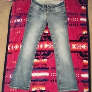 Womens buckle black jeans